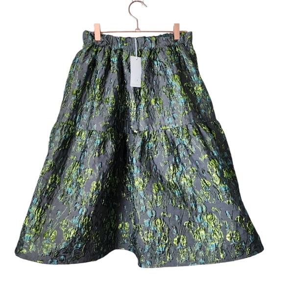 CLC by‎ COREY LYNN CALTER NWT Georgia Jacquard Skirt Metallic Party Holiday S - Picture 2 of 11